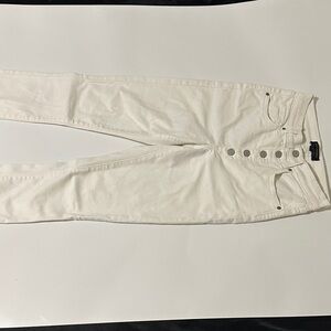 Banana Republic Ivory High-Rise Skinny Pants